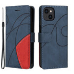 Cover iPhone 13 Simili Cuir Bicolor Signature