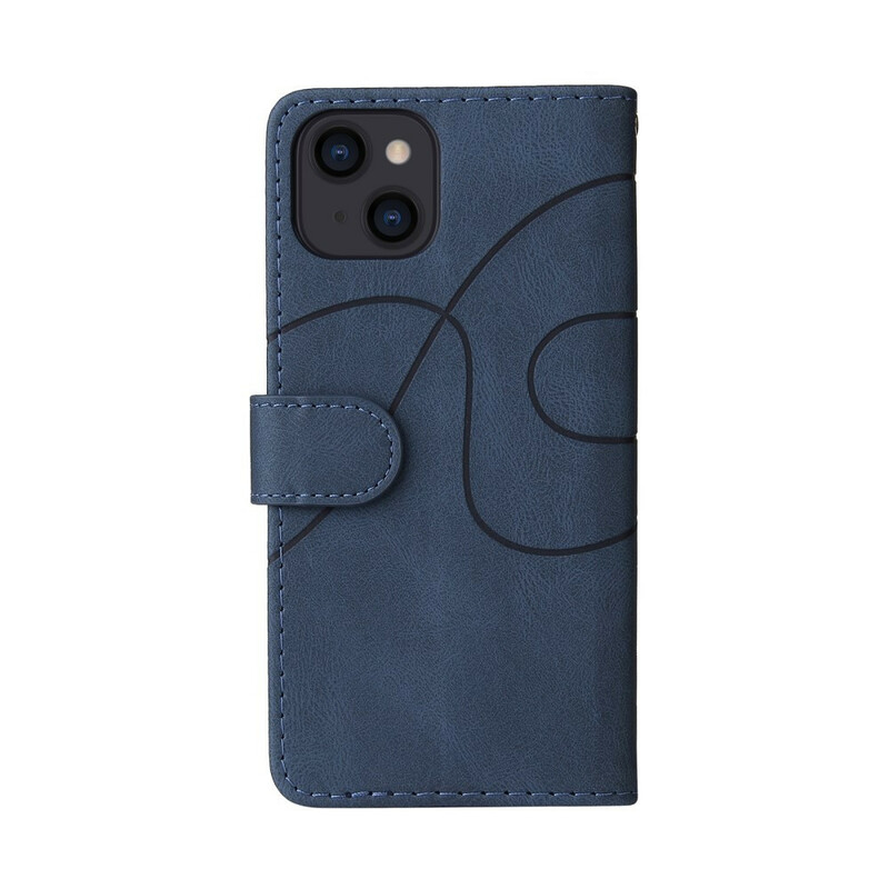 Cover iPhone 13 Simili Cuir Bicolor Signature