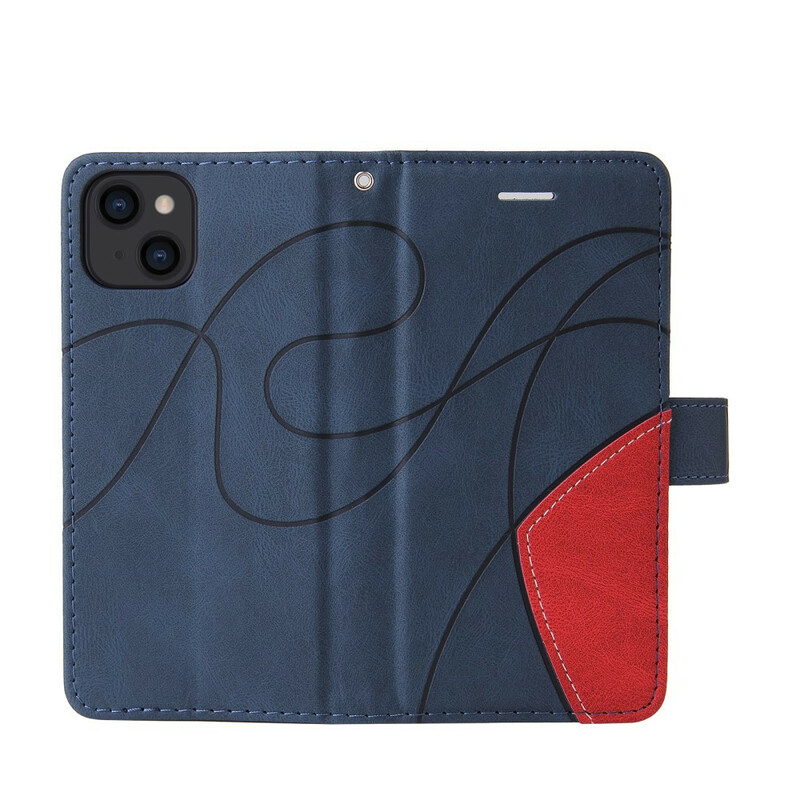 Cover iPhone 13 Simili Cuir Bicolor Signature