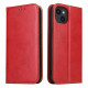 Flip Cover iPhone 13 Texture Cuir