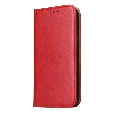 Flip Cover iPhone 13 Texture Cuir