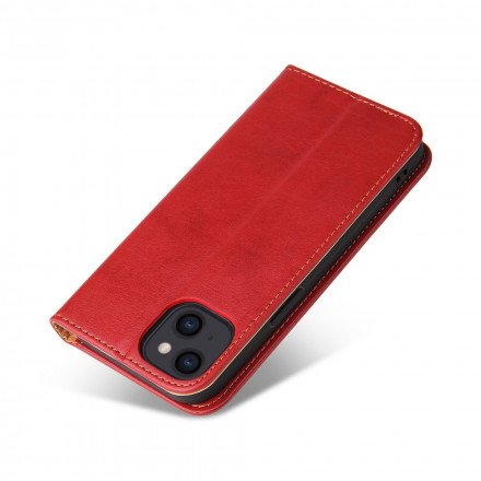 Flip Cover iPhone 13 Texture Cuir