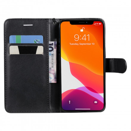 Leather effect iPhone 13 case with strap
