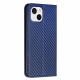 Flip Cover iPhone 13 Carbon Fiber Lanyard