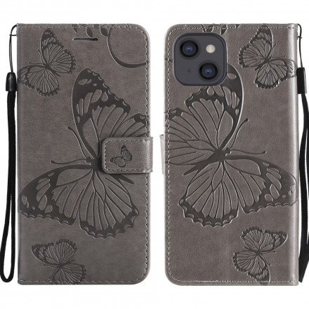 Giant Butterflies iPhone 13 Lanyard Case