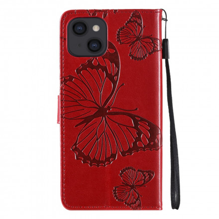 Giant Butterflies iPhone 13 Lanyard Case
