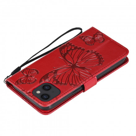 Giant Butterflies iPhone 13 Lanyard Case