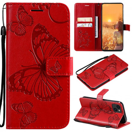 Giant Butterflies iPhone 13 Lanyard Case