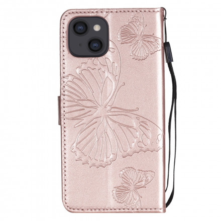 Giant Butterflies iPhone 13 Lanyard Case