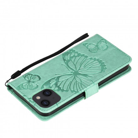 Giant Butterflies Lanyard iPhone Case 13