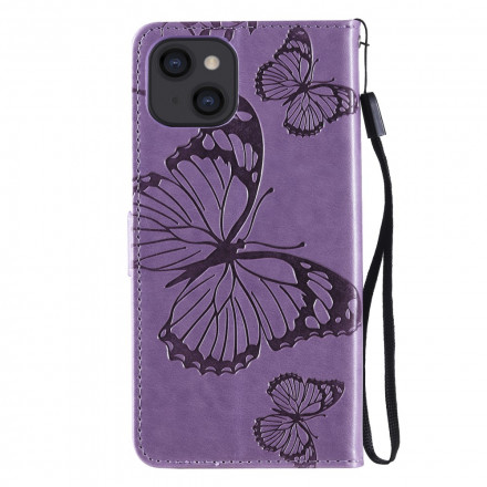 Giant Butterflies iPhone 13 Lanyard Case