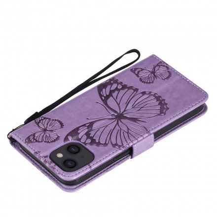 Giant Butterflies iPhone 13 Lanyard Case