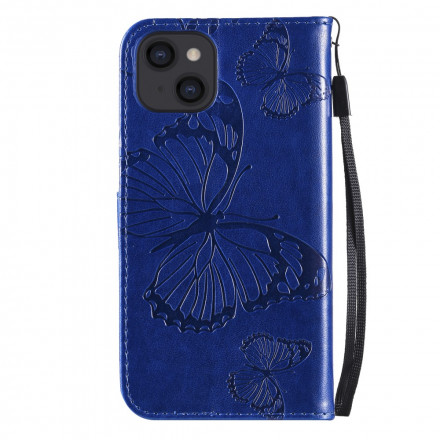 Giant Butterflies iPhone 13 Lanyard Case