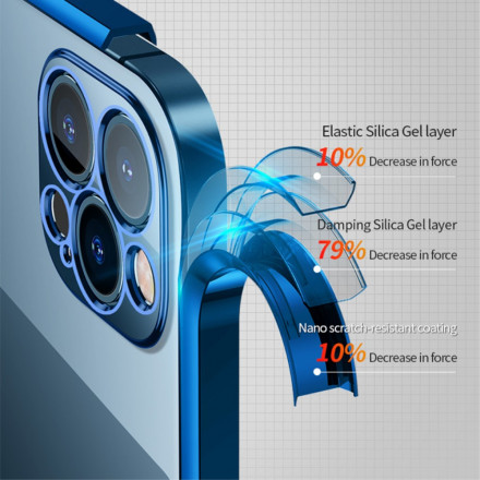 Transparent iPhone 13 Case Metal Edges SULADA Transparent iPhone 13 Case Metal Edges SULADA