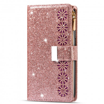 Case iPhone 13 Glitter Wallet Zip