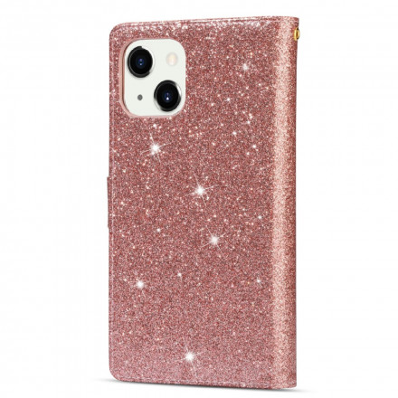 Case iPhone 13 Glitter Wallet Zip
