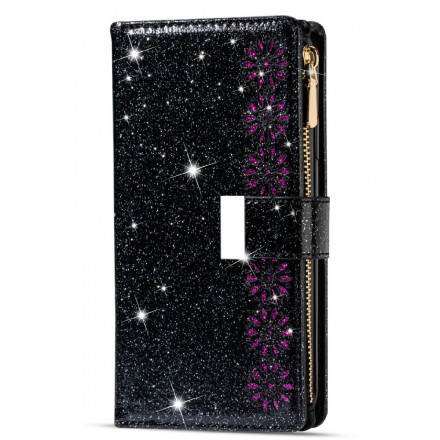 Case iPhone 13 Glitter Wallet Zip