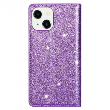 Flip Cover iPhone 13 Style Paillettes
