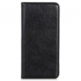 Flip Cover Motorola Edge 20 Lite Cuir Fendu Texturé