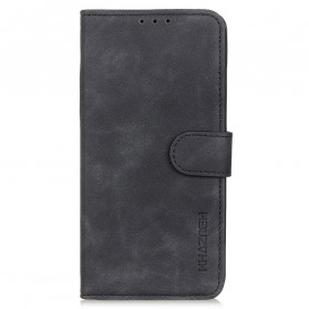 Cover Motorola Edge 20 Lite Effet Cuir Vintage KHAZNEH