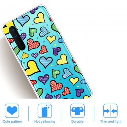OnePlus Nord Case Multicolored Hearts
