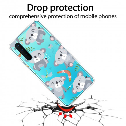 OnePlus Nord Cover Cute Koalas Grey