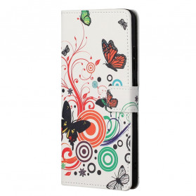Case Motorola Edge 20 Butterflies and Flowers