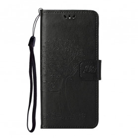 Case Motorola Edge 20 Tree and Owls with Lanyard