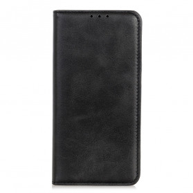 Flip Cover Motorola G60s Cuir Fendu Mat