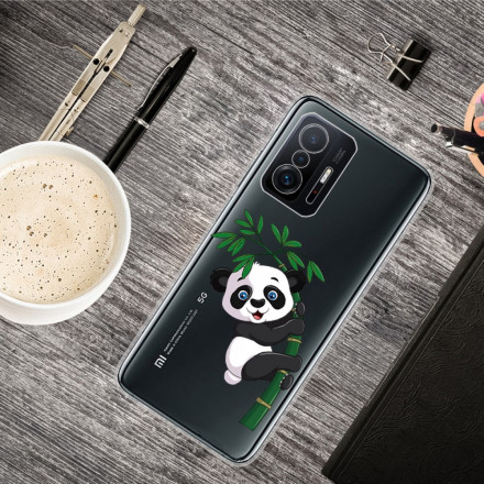 Xiaomi 11T Transparent Panda Cover On Bamboo