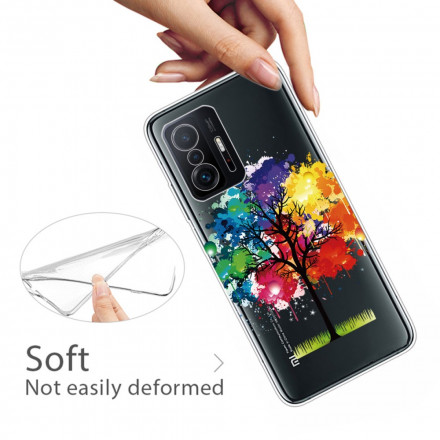 Xiaomi 11T Transparent Watercolor Tree Case