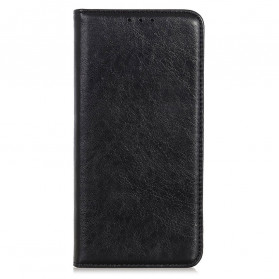 Flip Cover Motorola Edge 20 Pro Cuir Fendu Texturé