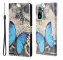 Xiaomi Redmi 10 Blue Butterfly Strap Case