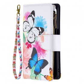 Oppo A54 5G / A74 5G Zipped Pocket Butterfly Case