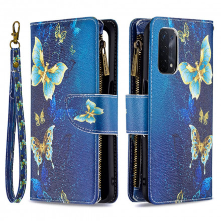 Oppo A54 5G / A74 5G Zipped Pocket Butterflies