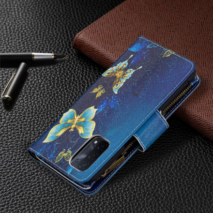 Oppo A54 5G / A74 5G Zipped Pocket Butterflies