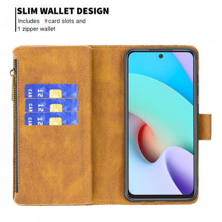Xiaomi Redmi 10 Baroque Butterfly Zipped Pocket Case