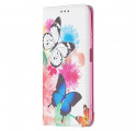 Flip Cover Xiaomi Redmi 10 Papillons Colorés