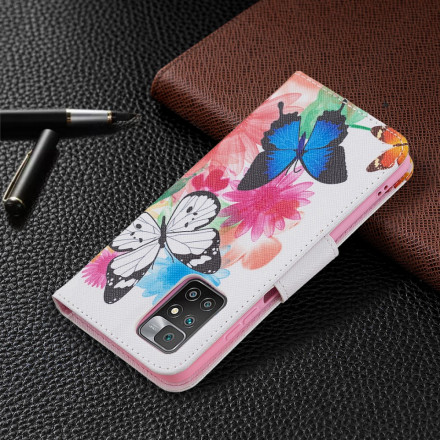 Case Xiaomi Redmi 10 Painted Butterflies and Flowers