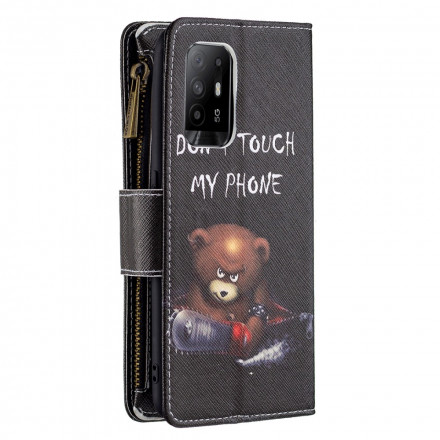 Oppo A94 5G Bear Zipper Pocket Case