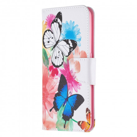 Case Oppo A94 5G Painted Butterflies and Flowers