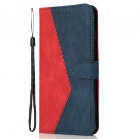 Cover Oppo A94 5G Simili Cuir Bicolor Triangle