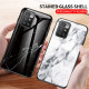 Xiaomi Redmi 10 Case Marble Colors Tempered Glass