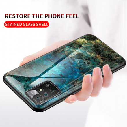 Xiaomi Redmi 10 Case Marble Colors Tempered Glass