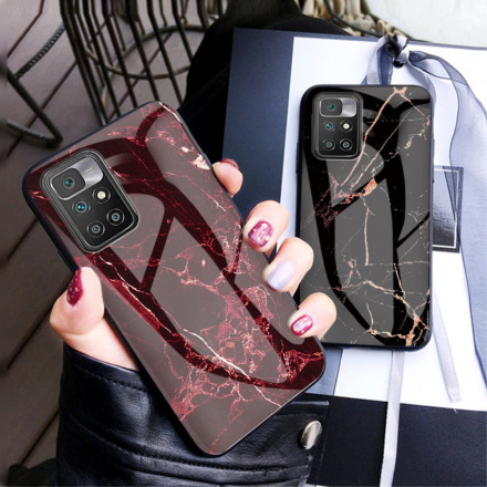 Xiaomi Redmi 10 Case Marble Colors Tempered Glass