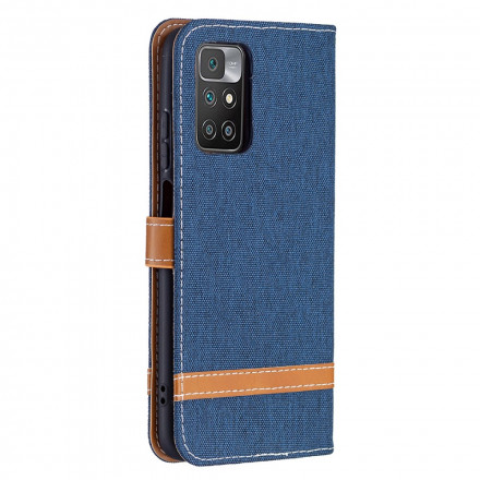 Xiaomi Redmi 10 Fabric and Leather effect case with strap Xiaomi Redmi 10 Fabric and Leather effect case with strap