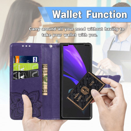 Samsung Galaxy Z Fold 3 5G Butterfly Design Case with Strap