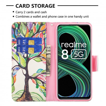 Case Realme 8 5G Colorful Tree