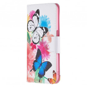 Cover Realme 8 5G Butterflies and Flowers Painted