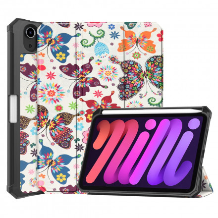 Smart Case iPad Mini 6 (2021) Stylus Case Vintage Flowers